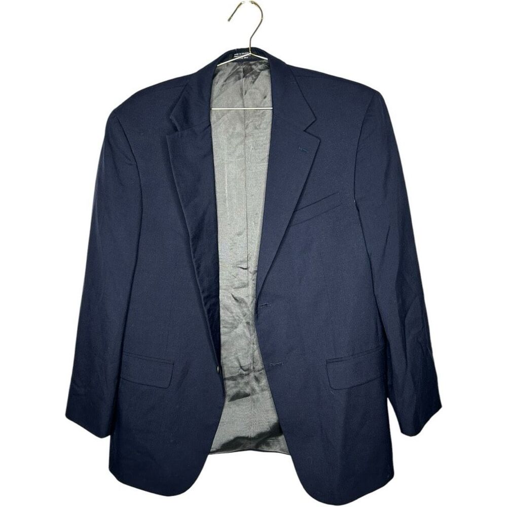 Oscar De La Renta Dark Blue Wool Two Button Blazer Men's Size 42R Colombia